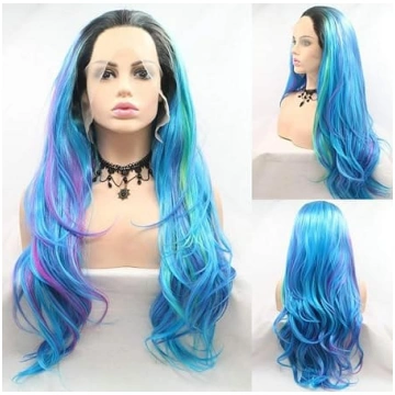 Karissa Ombre Rainbow Lace Front parūka Tumšās sak