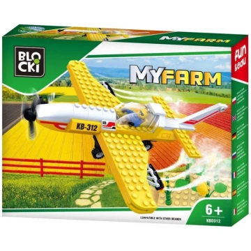 BLOCKI bricks - MyFarm Crop duster aircraft Rotaļu