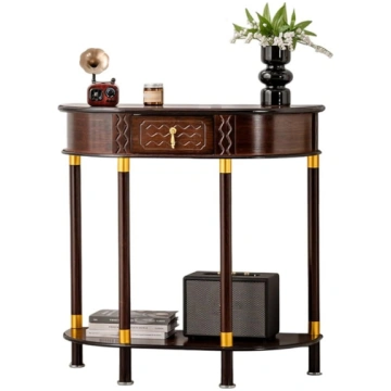 Modern Crescent Moon Console Table (80cm) Two Tier