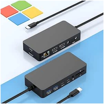 Microsoft Surface Thunderbolt 4 doks, trīs displej