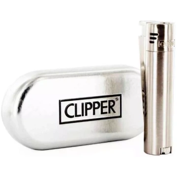 Metāla šķiltavas Clipper Jet Flame Silver