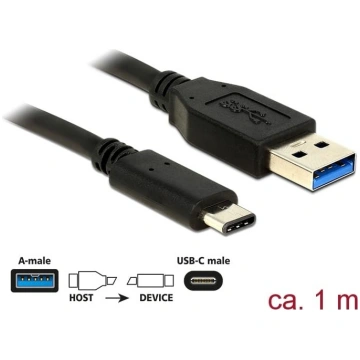 Kabelis USB3.1 Gen2 AM > USB Type-C M, 10Gbps, 1.0