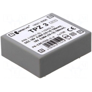 Transformer: mains | 3VA | 115/230VAC | 18V | 18V 