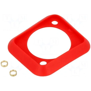 Socket gasket | red | Case: XLR standard | 19x24mm