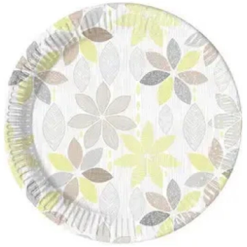 Ziedu un lapotnes papīra šķīvju komplekts, 8–20 cm