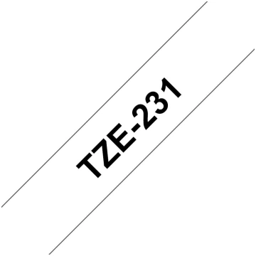 Brother Tape Black on White 12mm TZE-231