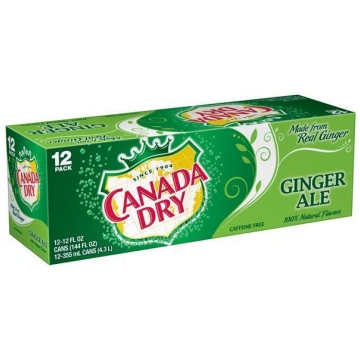 Canada Dry Ginger Ale USA Soft Drink 355 ml, 12-PA