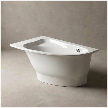 Vanna TREVI L 1500x950mm, kreisā, balta matēta Vis