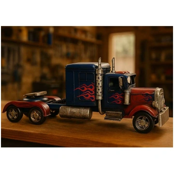 Camion americano d'epoca Colore Blu Modellini