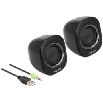 Delock Mini Stereo PC Speaker with 3.5 mm stereo j