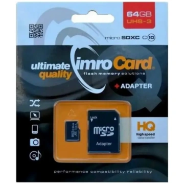 IMRO 64GB microSDXC memory card, Class 10, UHS-3 +