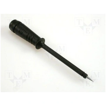 Test probe | black | Tip diameter: 2mm | Socket si