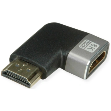 Roline 8K HDMI Adapter, M/F, 90° angled | 12.03.32