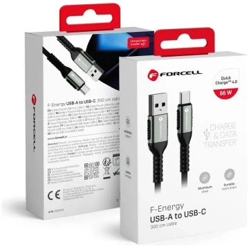 Cable USB A to USB C Forcell F-Energy QC4.0 3A 66W
