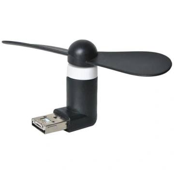 Mikro USB ventilators, melns Nav norādīts