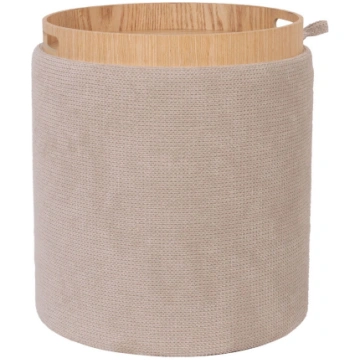 Pufs/galds HIRO D34,5xA37cm, bēšs, ar uzglabāšanas