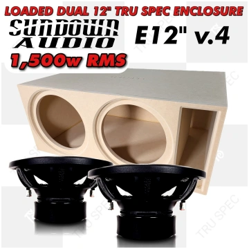 LOADED TRU SPEC Prefab 2x 12" Subwoofer Enclosure: