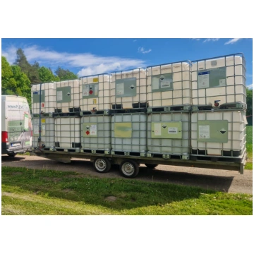 Lietots - IBC konteineris 1000L, balts, lietots E-