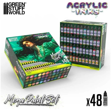 Acrylic Dipping Ink Mega Paint Set Green Stuff 843