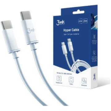3MK Hyper Cable Type-C to Type-C 2m 100W White