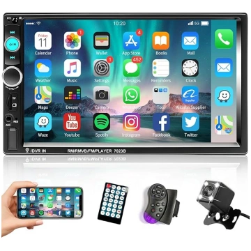podofo 2 Din Auto Stereo Bluetooth atskaņotājs, MP