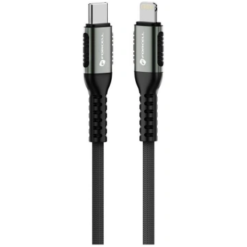 Kabel USB ForCell USB-C - USB-C 0.5 m Czarny 15497