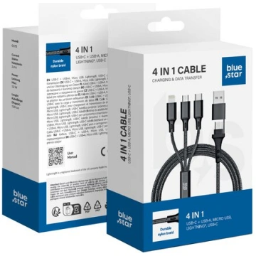 4in1 Blue Star (C172) lightning+MicroUSB+USB-C (12