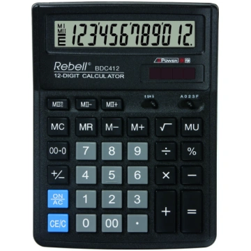 Kalkulators rakstāmgalda Rebell BDC412, melna krās