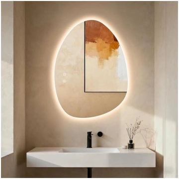 Clevich Bathroom Mirror with Lighting Asymmetrical