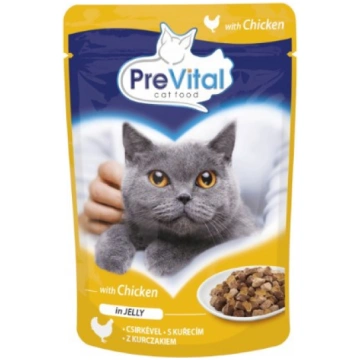 PREVITAL Vistas gaļa želejā - mitrā kaķu barība - 