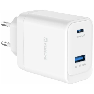 Swissten Travel Charger Core Gan USB-C PD 45W / US