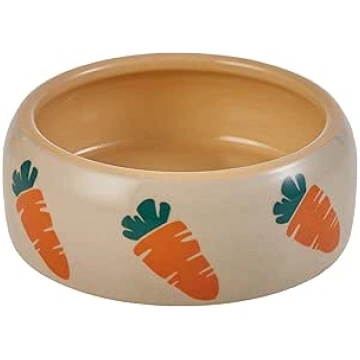 Nobby Ceramic Feeding Trough Carrot Beige / Orange