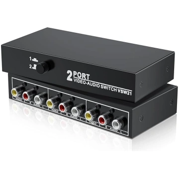 RCA slēdzis 2 in 1 Out Composite Video L/R Audio S