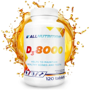 Vitamīns D3 8000, 120 tabletes AllNutrition