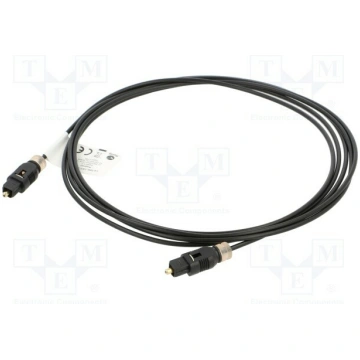 Cable; Toslink plug,both sides; 2m; Connector colo