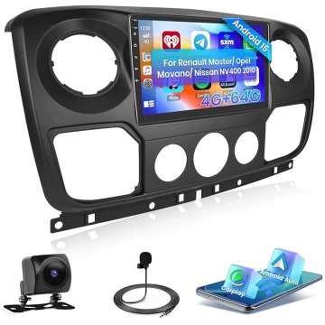 Hikity [4+64GB] Android 15 auto radio Renault Mast