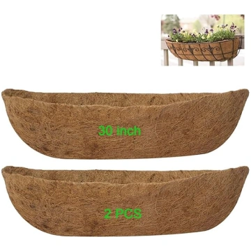Kokosriekstu ieliktņi stādu kastēm, puķu kastes pu
