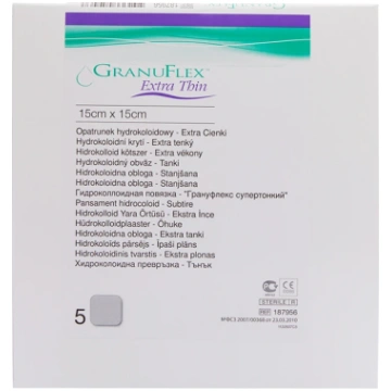 Granuflex Extra Thin hidrokoloīds pārsējs 15 cm*15