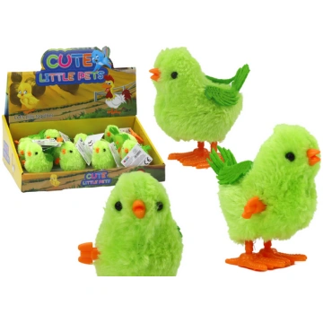 Jumping Chicken Toy Wind-Up Figurine Green