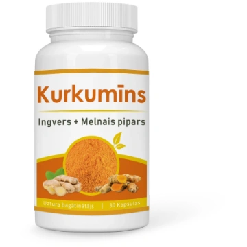 KURKUMĪNS+INGVERS+MELNAIS PIPARS kapsulas