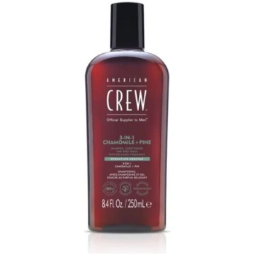 Šampūns 3in1 American Crew 3in1 Chamomile + Pine, 