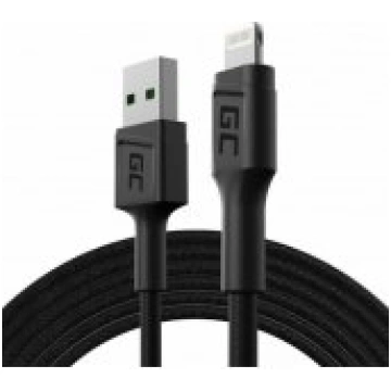 Green Cell Cable USB-A - Lightning 2m Black KABGC1