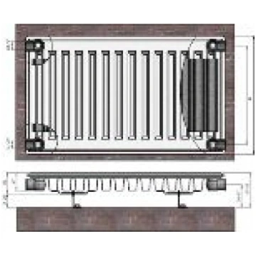 TERMOLUX Radiators 11x500x1600 sānu piesl. (901501