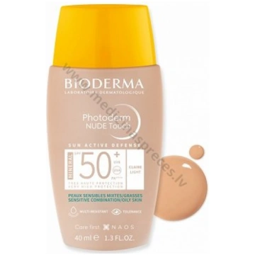 BIODERMA Photoderm NUDE Touch SPF 50+ gaiši tonēts