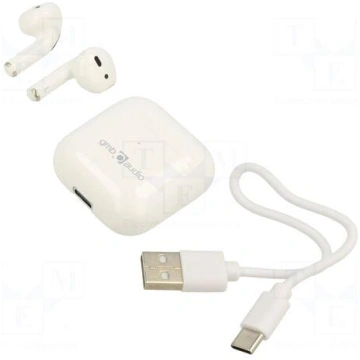 Wireless headphones with microphone | white | USB 