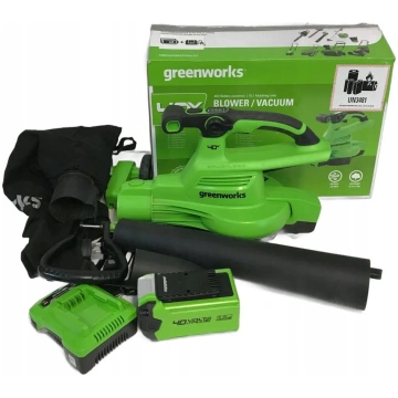 Pūšamājs/slāpētājs GreenWorks GD40BVIIK2x 40V komp