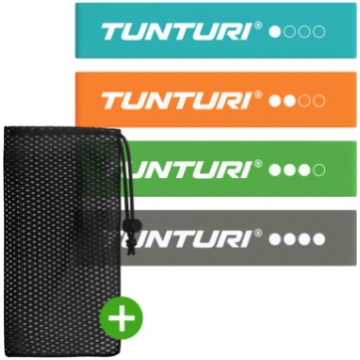 Elastīgo pretestības lentu komplekts TUNTURI Mini 