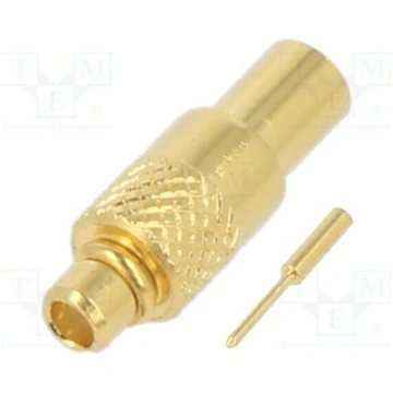Connector: MMCX; plug; male; straight; 50Ω; solder