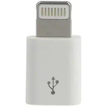 Lādētāja adapteris - Micro USB uz Lightning - Balt