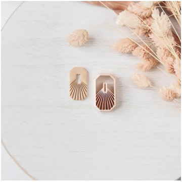 Polymer Clay Cutter Set, Textured Rectangle Earrin
